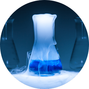 A glass full of a smoky chemicals